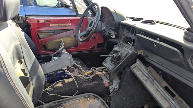 1987 Alfa Romeo Spider interior torn up