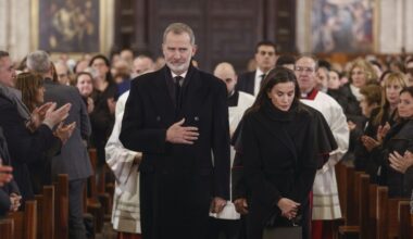 King Felipe VI of Spain and his wife Queen Letizia attended a memorial mass for October