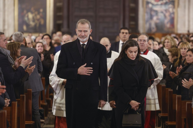 King Felipe VI of Spain and his wife Queen Letizia attended a memorial mass for October