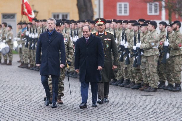 King Frederik X of Denmark inspects the troops