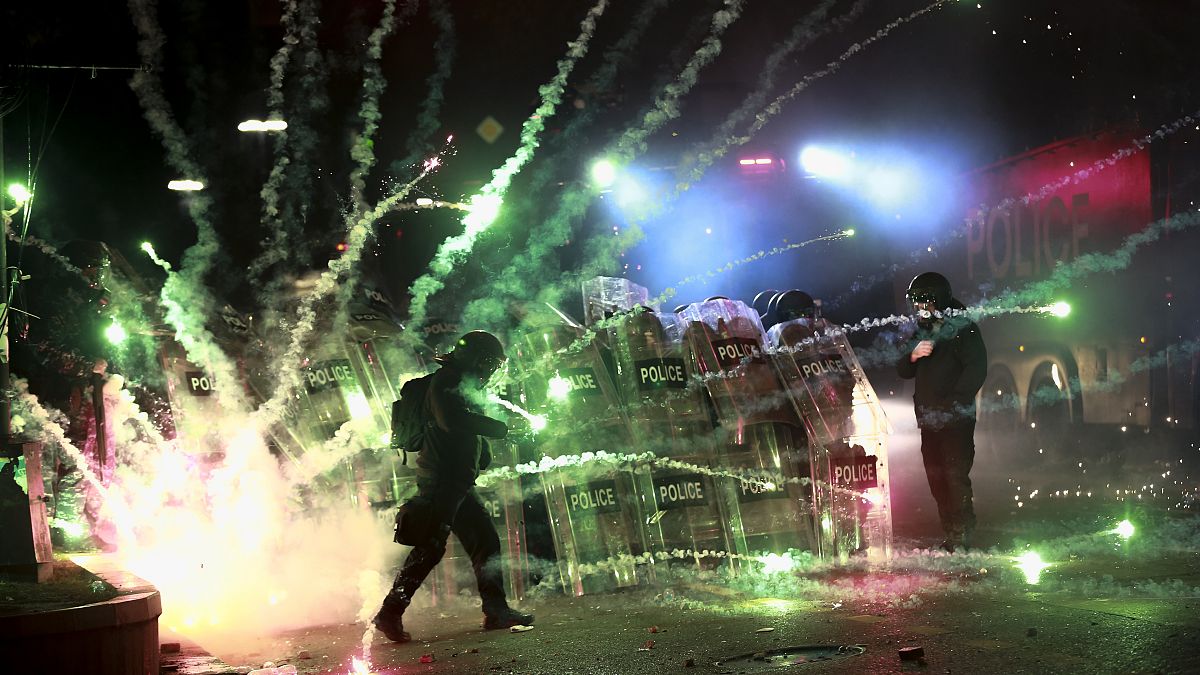 Protests continue across Georgia for third night after EU accession talks suspension