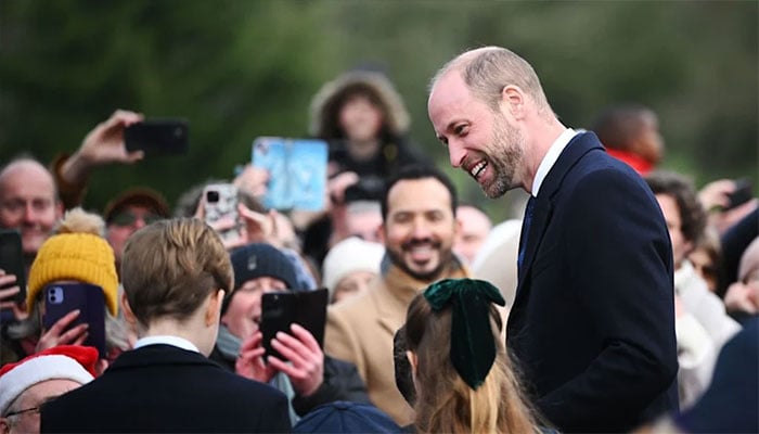 Prince of Wales brings Holiday joy to Christmas day crowd.