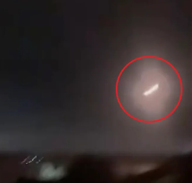 The moment the drone flew towards the depot