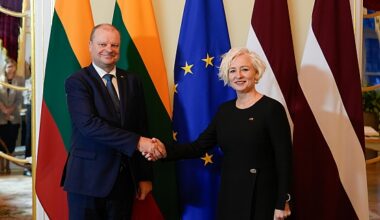 Saeimā viesojas jaunievēlētais Lietuvas parlamenta spīkers