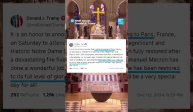 🇫🇷 #Trump says he'll attend #NotreDame Cathedral reopening celebration in #Paris • FRANCE 24 English