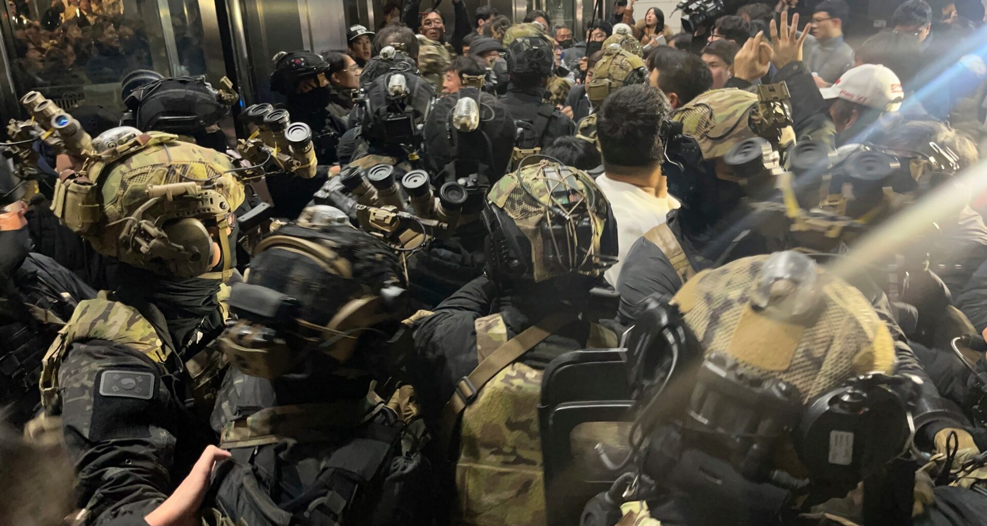 Military storms parliament in South Korea & clashes ERUPT after president declares MARTIAL LAW over 'North Korea threat'