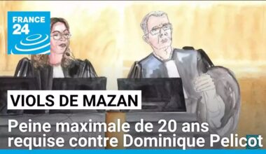 Viols de Mazan : peine maximale de 20 ans requise contre Dominique Pelicot • FRANCE 24