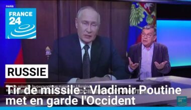 Tir de missile russe : Vladimir Poutine met en garde l'Occident • FRANCE 24