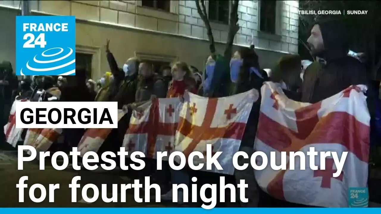Georgia pro-EU protesters 'standing firm', president says, after fourth night of demonstrations