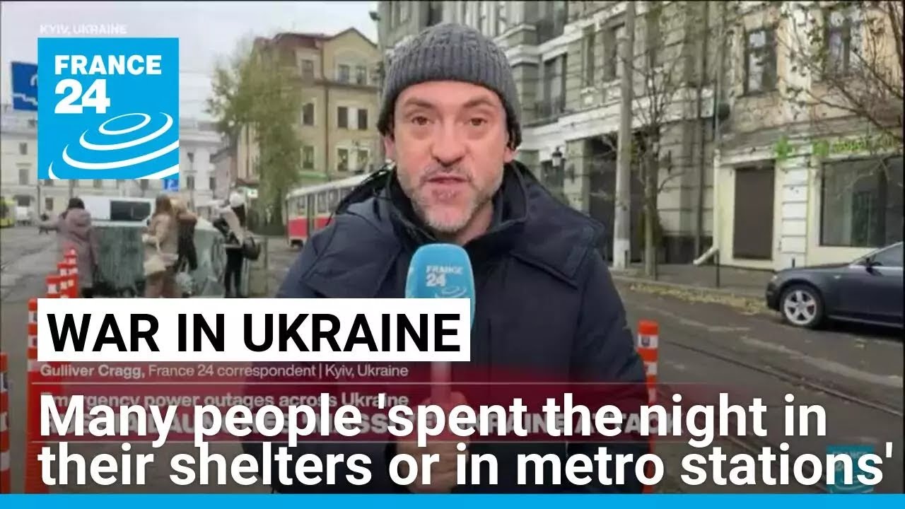 'Lot of Ukrainians spent the night in their shelters or in metro stations' • FRANCE 24 English