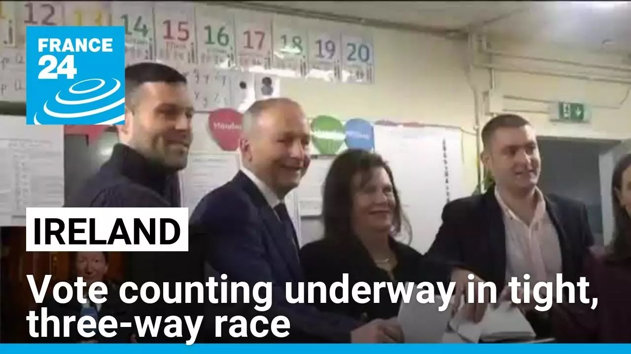 Vote counting underway in Ireland in tight, three-way race • FRANCE 24 English