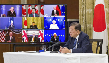 G7 leaders vow to keep up pressure over Russia, North Korea cooperation