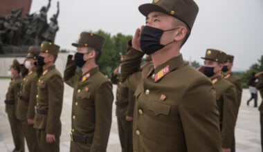 North Korean soldiers Pyongyang