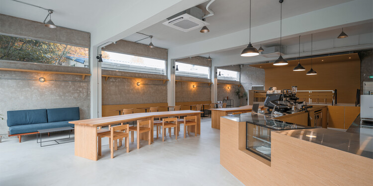 space timefill Coffee Shop / SAISA STUDIO - Interior Photography, Kitchen, Countertop
