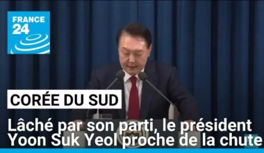 Corée du Sud : lâché par son parti, le président Yoon Suk Yeol proche de la chute • FRANCE 24