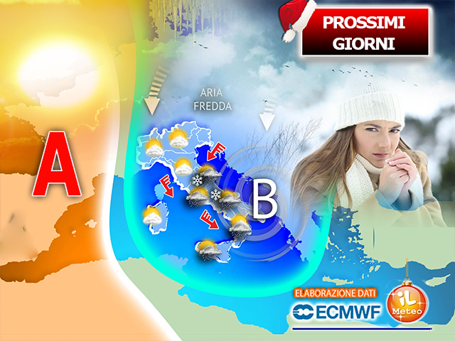 Prossimi Giorni turbolenti, imminente fase di crudo Inverno su parte d'Italia, i dettagli