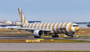 Condor plane seen at Frankfurt Airport