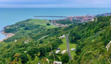 Tiny English campsite by the beach that's a 'little Switzerland' with huge cliffs and sea views