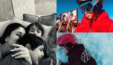 Kareena Kapoor shares pics of Taimur from skiing session in Switzerland, laughs at Jeh's antics. See here | Bollywood