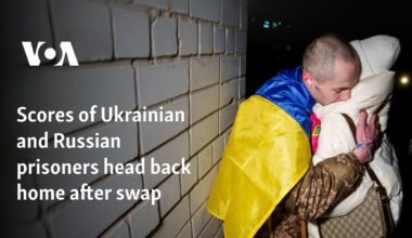 Scores of Ukrainian and Russian prisoners head back home after swap