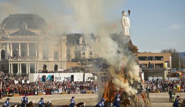 Medieval bonfires take place in villages for the San Antón Festival