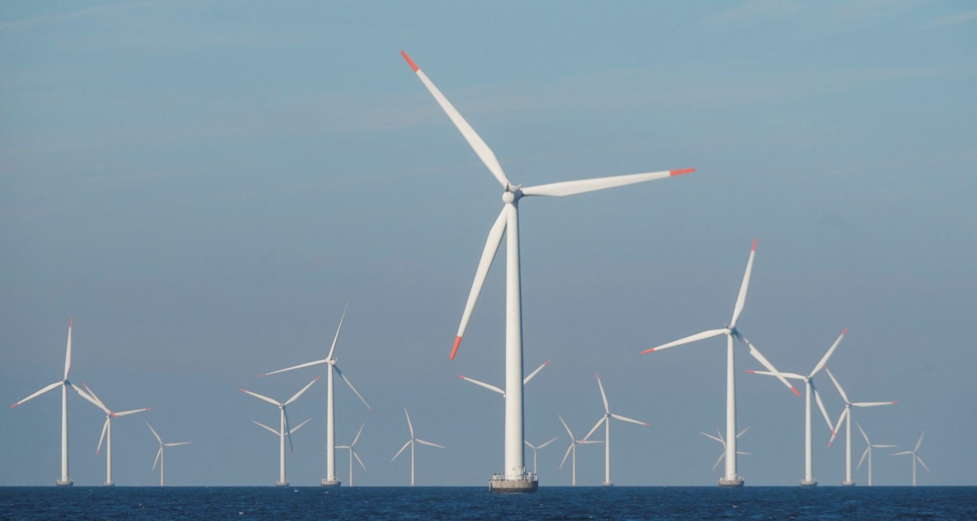 A view of the turbines at Orsted's offshore wind farm near Nysted, Denmark, September 4, 2023.