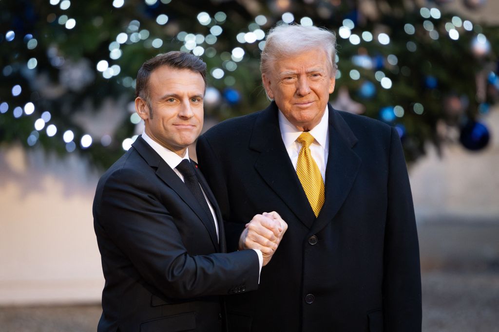 Trump said he and Macron were on the same page about NATO, after they previously sparred on the issue