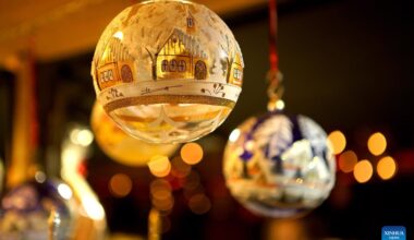 People prepare for upcoming Christmas in Prague, Czech Republic-Xinhua