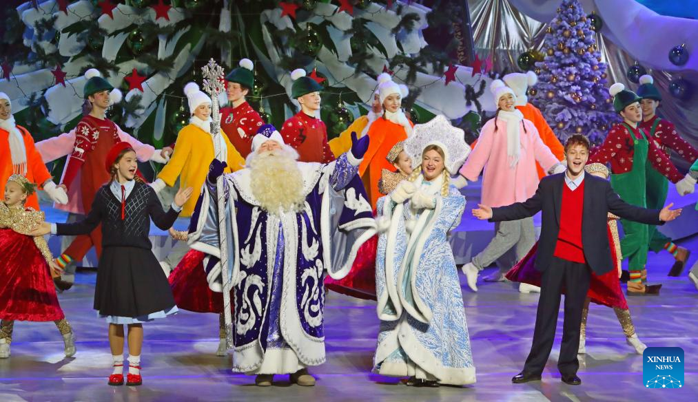 New Year celebration for children held in Minsk, Belarus-Xinhua