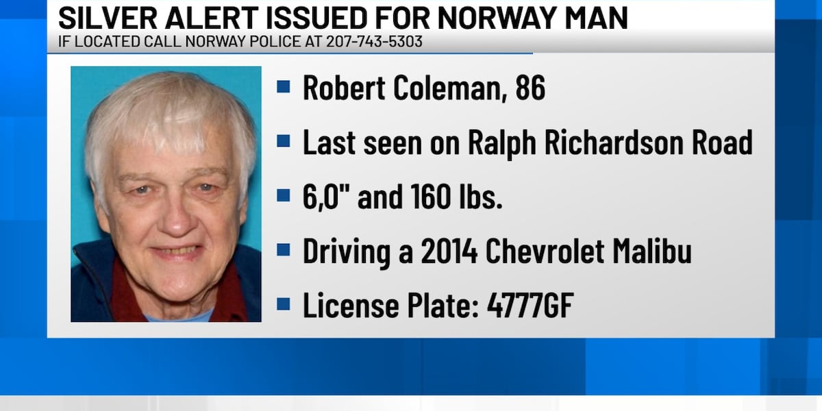 Silver Alert issued for Norway Man
