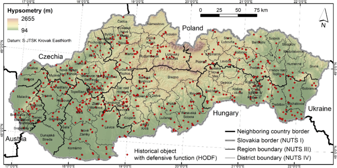 Prediction of potential occurrence of historical objects with defensive function in Slovakia using machine learning approach