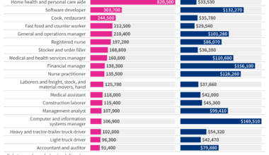 The occupations with the most projected new jobs in the US by 2033 [OC]