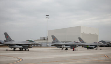 Three F-16s from the Norwegian Air Force arrive in Romania