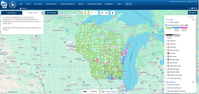 511 winter weather conditions