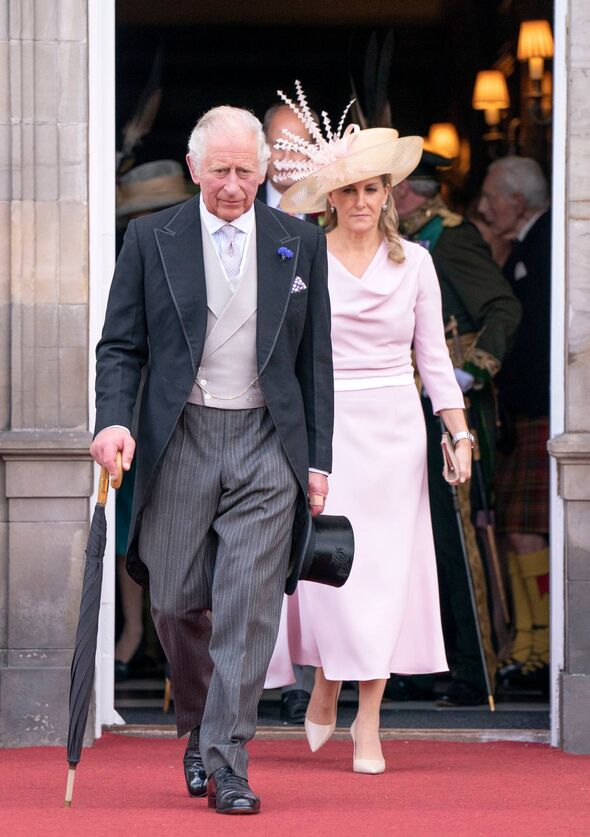 King Charles with Sophie amid garden party in 2022