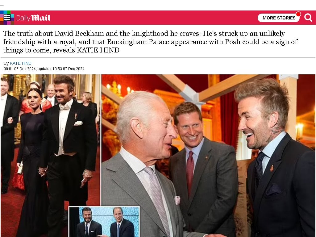 The truth about David Beckham and the knighthood he craves