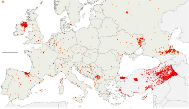 54 years of terrorist attacks in Europe