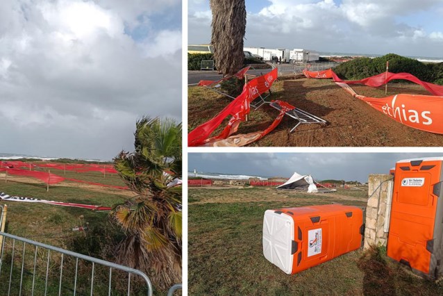 VIDEO. “Dit valt niet meer recht te trekken”: onze man op Sardinië aanschouwt ravage op parcours Wereldbekercross, afgelasting lijkt onvermijdelijk
