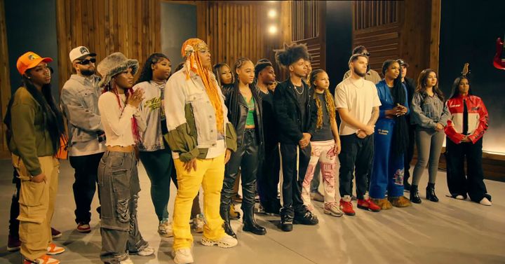 "Rhythm + Flow" contestants gear up for the cypher challenge in episode 203.