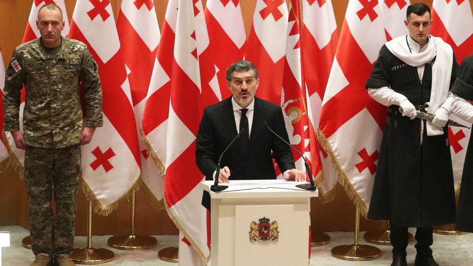 New Georgian president sworn in, as pro-EU predecessor says she takes ‘legitimacy’ with her