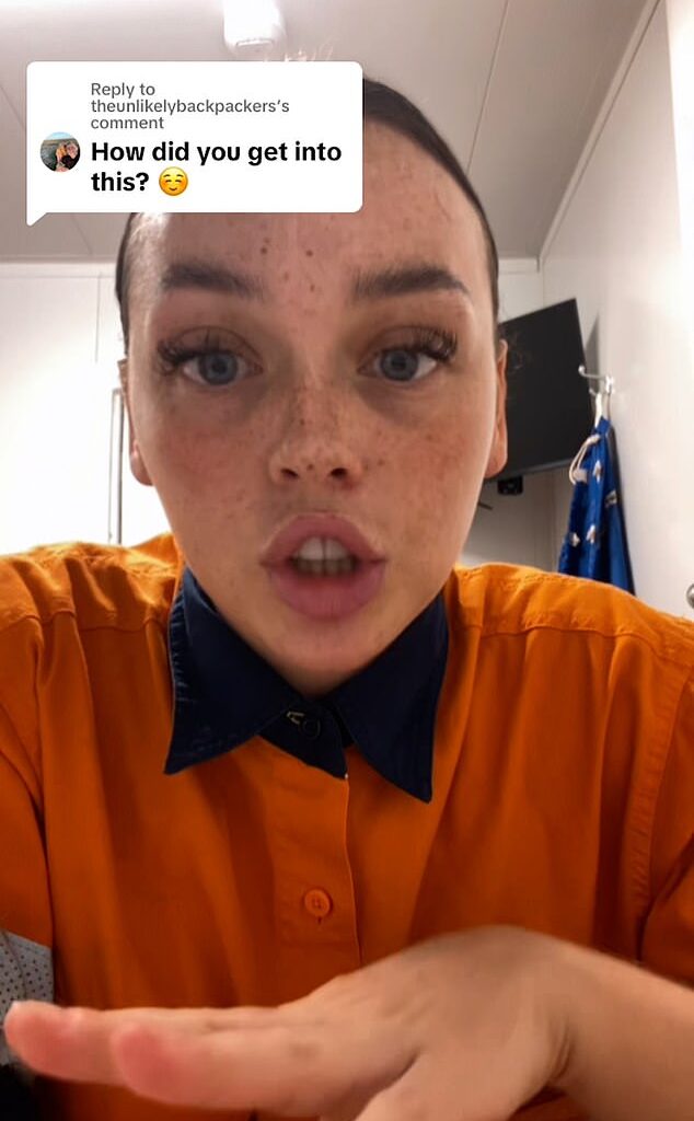 Clio (pictured), from Ireland, shared on TikTok how she makes £6,000 a month and still has the freedom to travel around Australia and South East Asia every fortnight