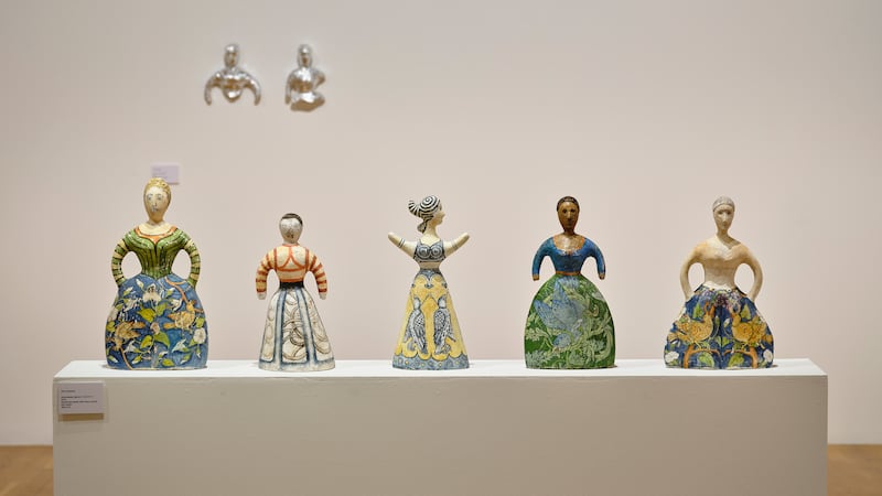John Kindness: Handmaidens Figures, 2019, from The Odyssey, at the RHA. Photograph: Ros Kavanagh