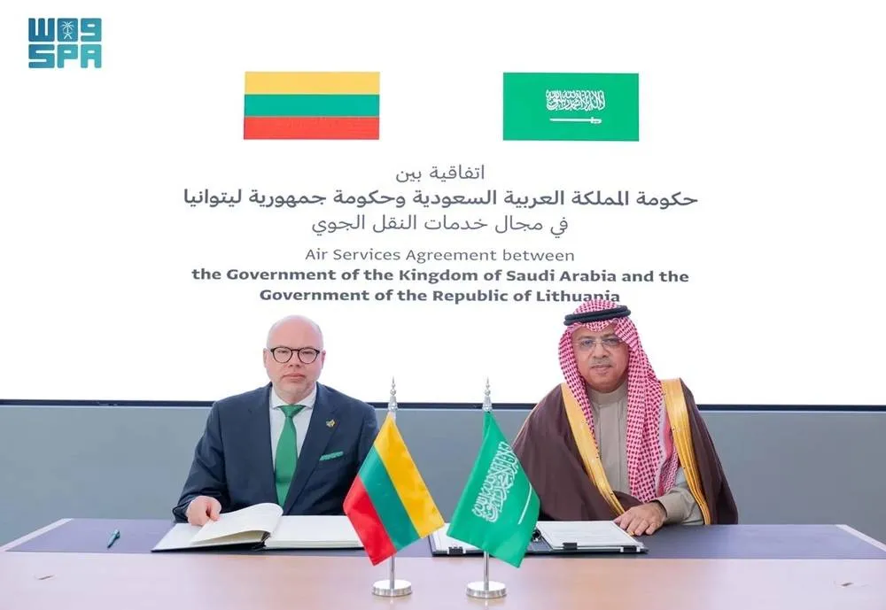Saudi Arabia, Lithuania Sign Agreement to Bolster Air Transport Cooperation