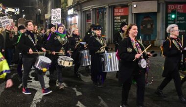 Hundreds march in Belfast and Derry as part of Reclaim the Night demonstrations