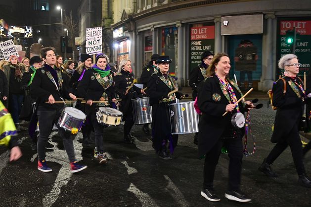 Hundreds march in Belfast and Derry as part of Reclaim the Night demonstrations