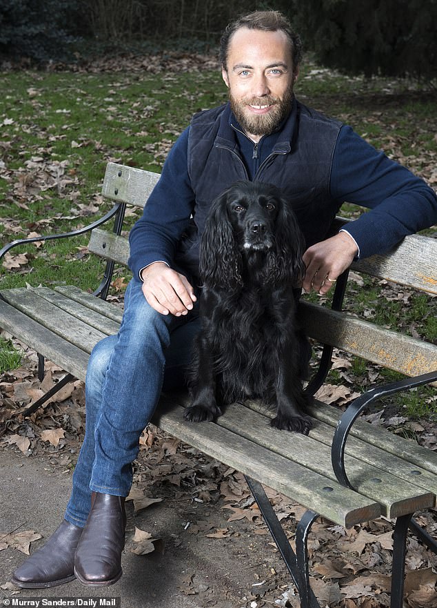 Pictured: James Middleton - the Princess of Wales' younger brother - with his late dog Ella before her death in January 2023