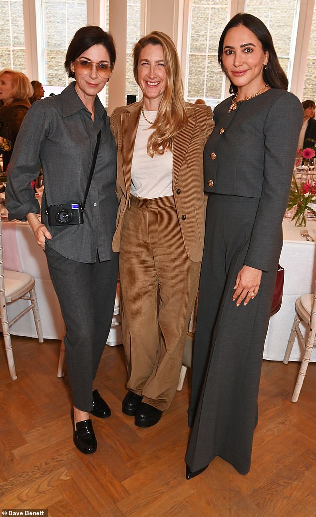 King Charles's niece, who is married to Edoardo Mapelli Mozzi appeared to go solo - and was joined by A-listers including Mary McCartney (left) and Lauren Silverman (right). Centre, Georgina Cohen