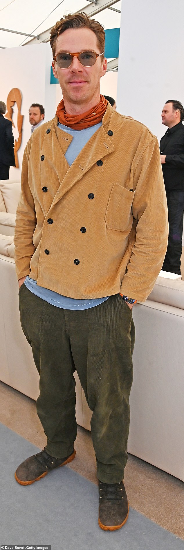 Benedict Cumberbatch, 48, was also at the event and challenged his inner Sherlock Holmes, sporting a corduroy trench coat style cropped jacket