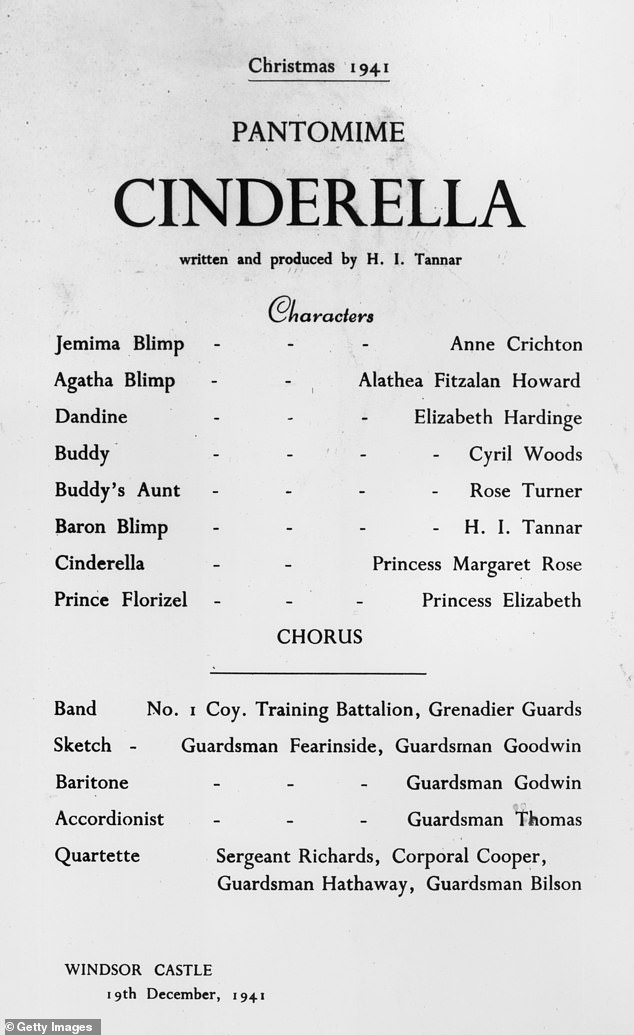 A programme for the pantomime for the royal production at Windsor Castle