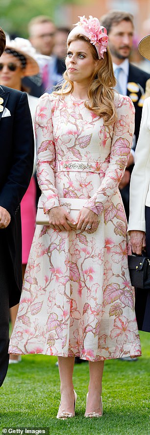 She picked a floral dress by Zimmermann and Juliette Botterill headband for Royal Ascot